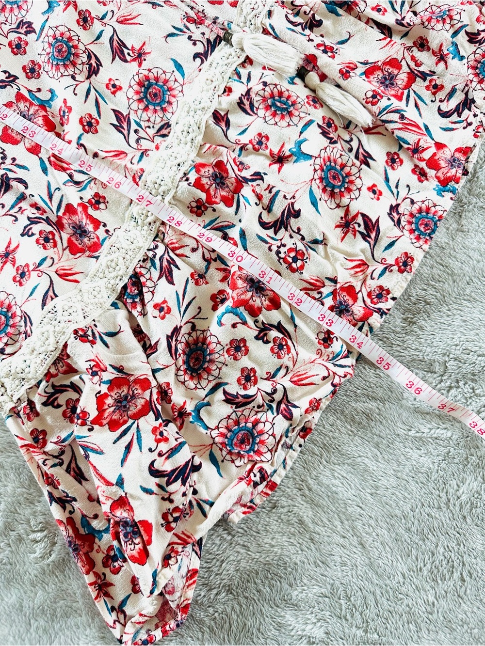 Knox Rose Red and Blue Floral Mini Dress - Picture 9 of 12